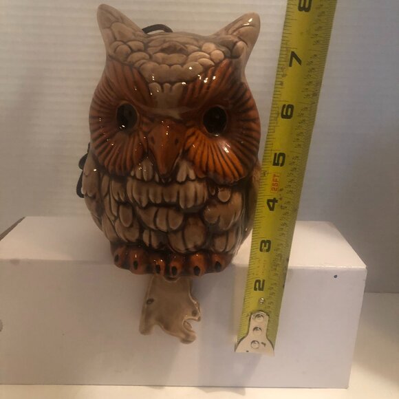 Ceramic Owl Windchime by Hilda approx 8" - Picture 1 of 6